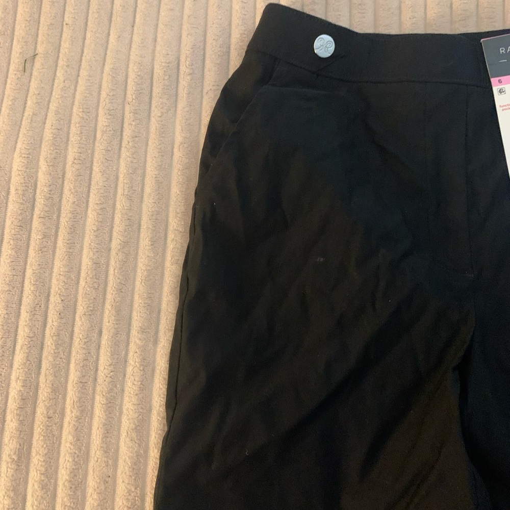 Black Shorts Button Detail